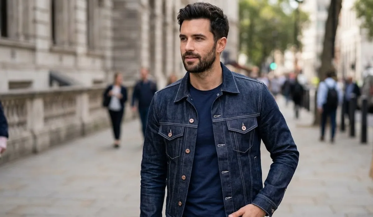 How to Style a Denim Jacket Men | Black Denim with Hoodie and Jeans